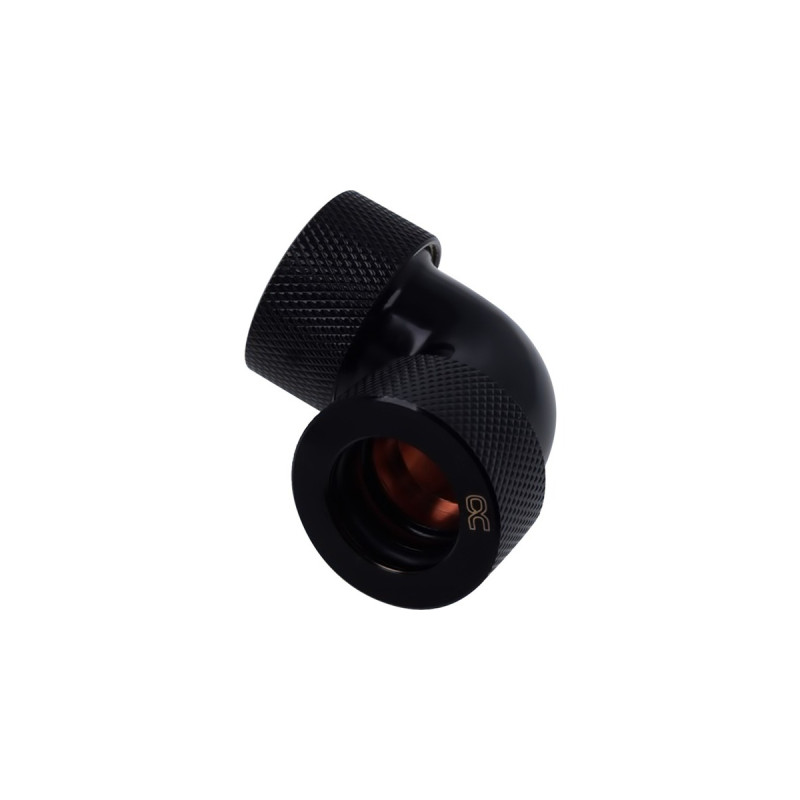 Alphacool HardTube Anschraubtülle, Anschlüsse(schwarz, 90° gewinkelt)