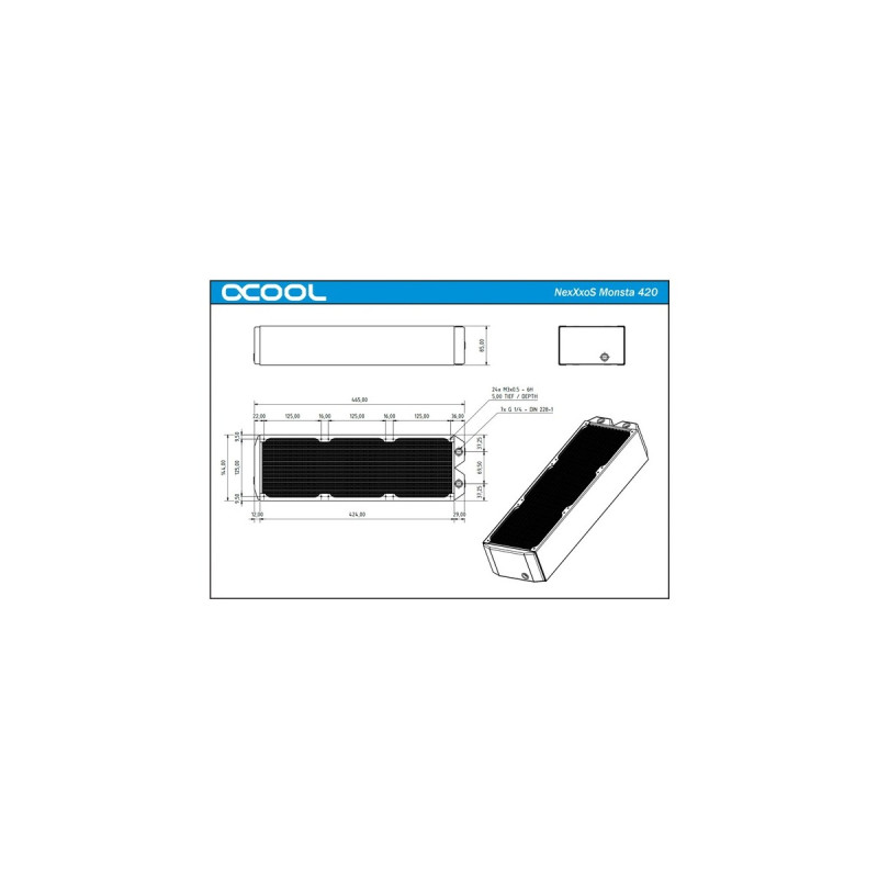 Alphacool NexXxoS Monsta 420mm, Radiator(schwarz)