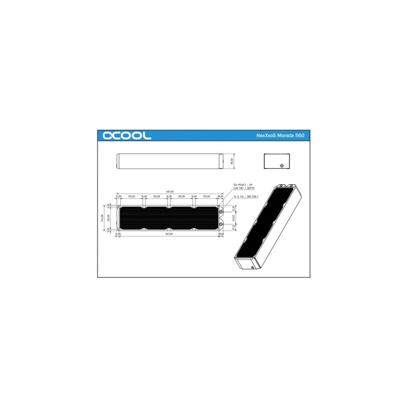 Alphacool NexXxoS Monsta 560mm, Radiator(schwarz)