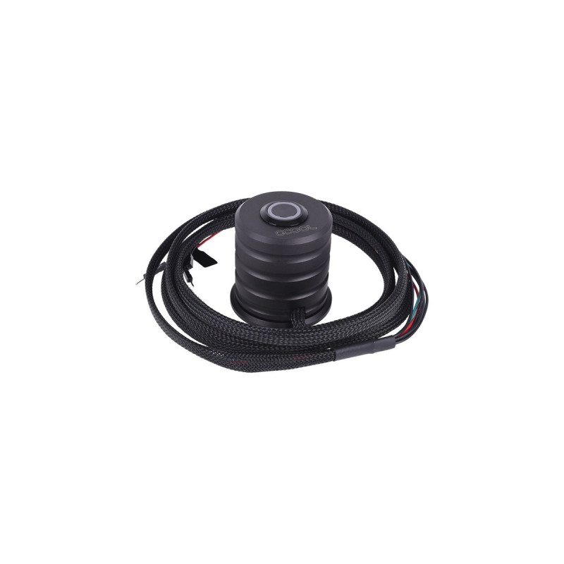 Alphacool Powerbutton mit Taster 19mm, rot beleuchtet, Schalter(schwarz)