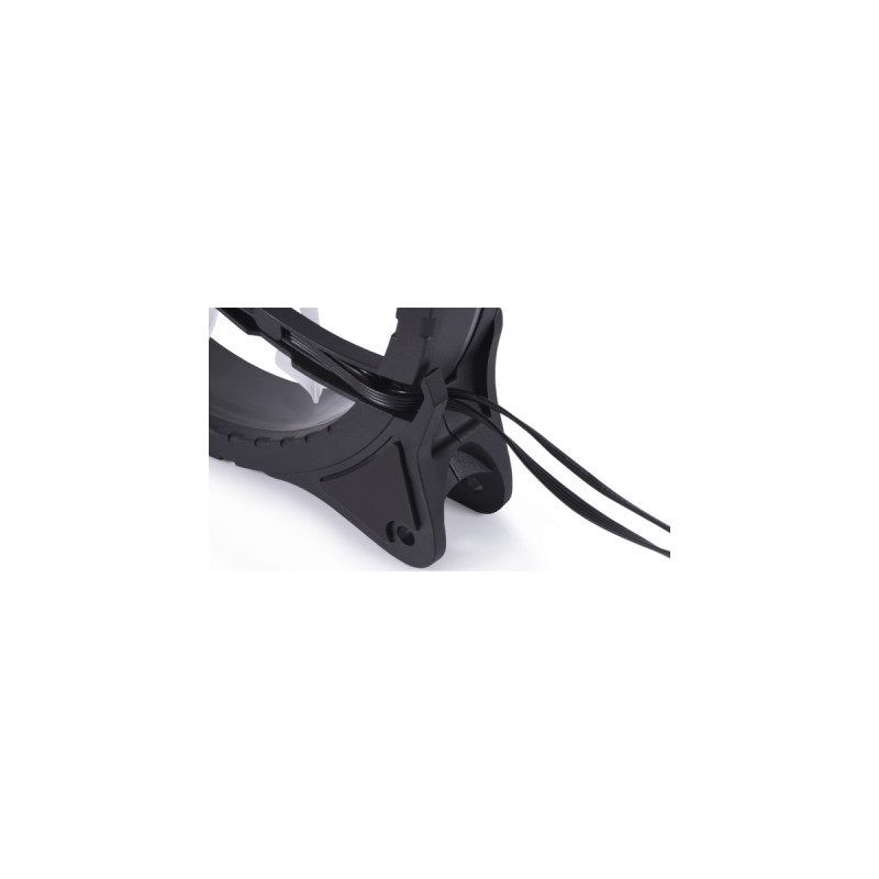 Alphacool Rise Aurora140mm Lüfter 140x140x25mm, Gehäuselüfter(schwarz/transparent)