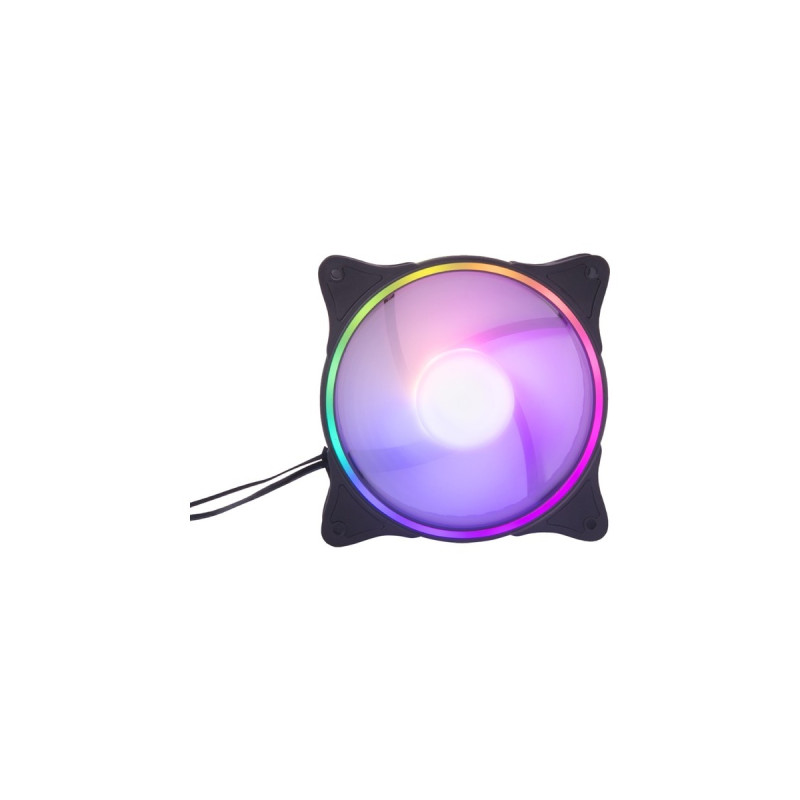 Alphacool Rise Aurora 120 mm Lüfter 120x120x25mm, Gehäuselüfter(schwarz/transparent)