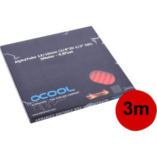 Alphacool Schlauch AlphaTube HF 13/10 (3/8"ID) - UV Rot 3m(rot)