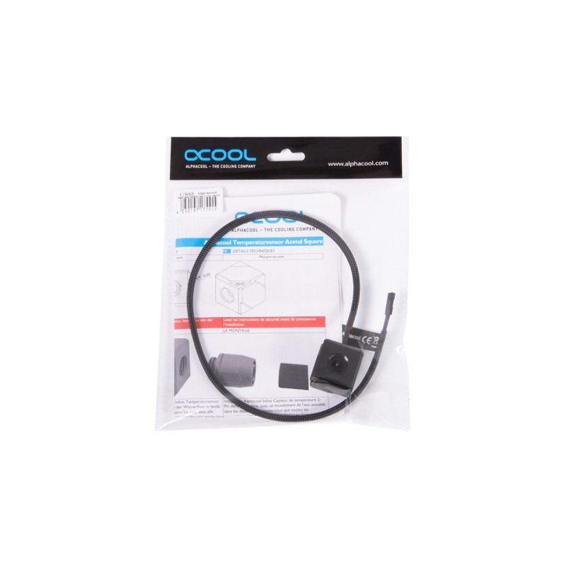 Alphacool Temperatursensor Square Acetal(schwarz)