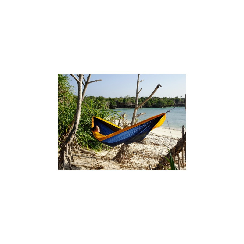 Amazonas Adventure Hammock XXL nemo AZ-1030420, Camping-Hängematte(gelb/blau)