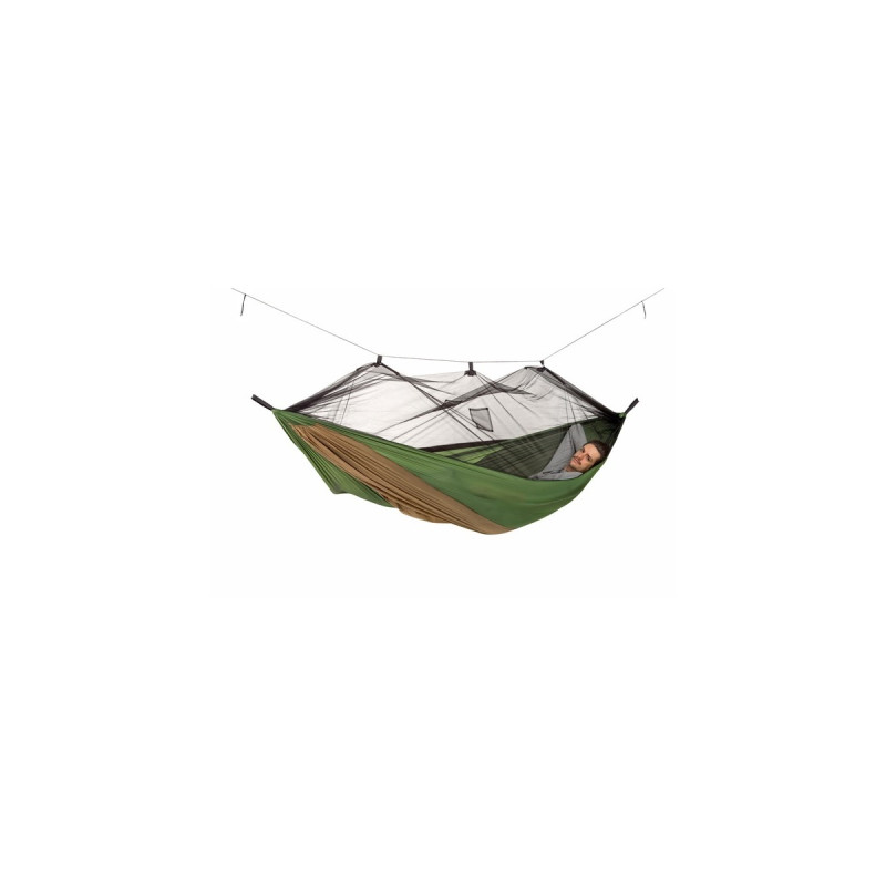 Amazonas Adventure Moskito Hammock Thermo AZ-1030430, Camping-Hängematte(grün/braun)