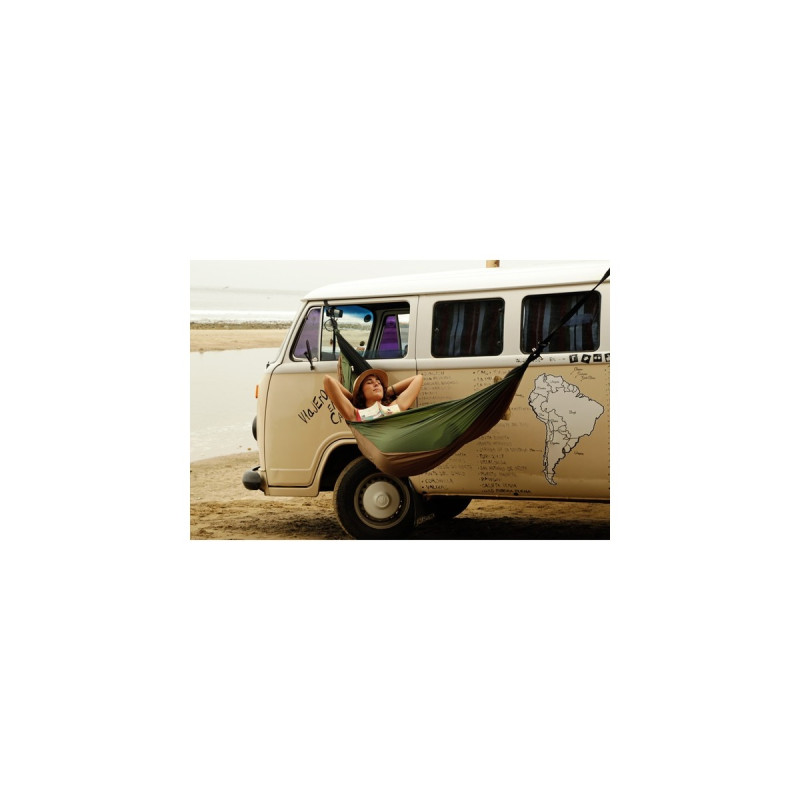 Amazonas Adventure Moskito Hammock Thermo AZ-1030430, Camping-Hängematte(grün/braun)