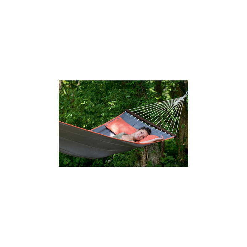Amazonas American Dream AZ-1970000, Camping-Hängematte(grau, Mit Spreizstäben)