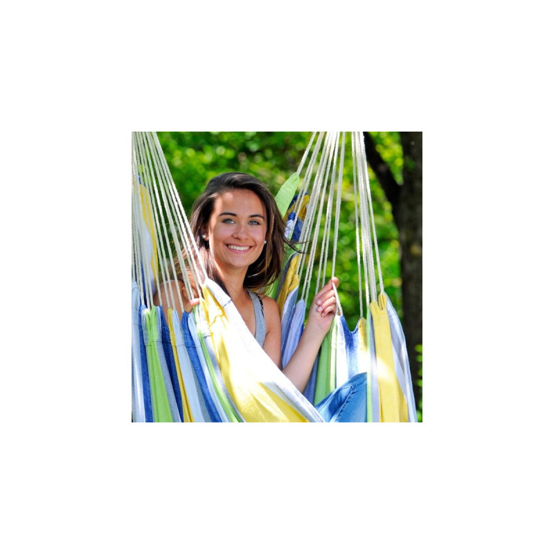 Amazonas Hängesessel Relax Kolibri AZ-2020115, Camping-Hängesessel(gelb/blau)