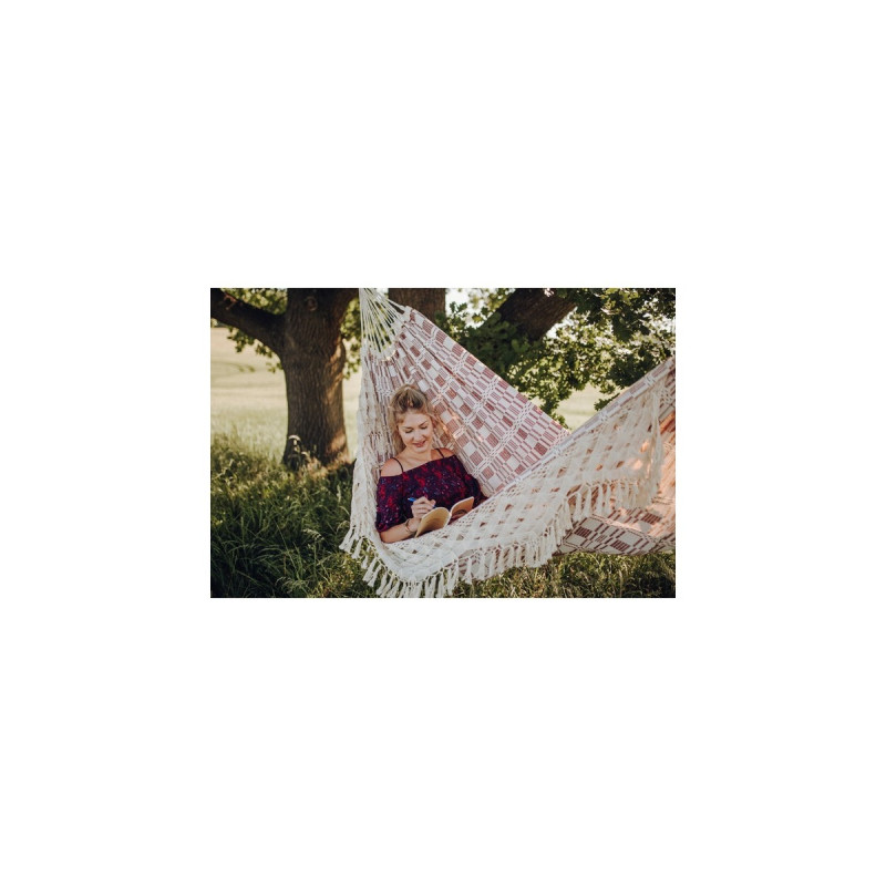 Amazonas Rio Bordeaux AZ-1019110, Camping-Hängematte(weiß/rot)