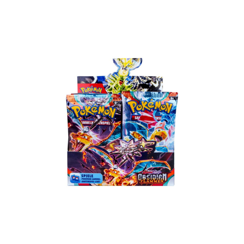 Amigo Pokémon-TCG: Karmesin & Purpur - Obsidian Flammen Booster Display, Sammelkarten