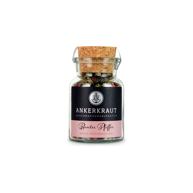 Ankerkraut Bunter Pfeffer, Gewürz(ganz, 70 g, Korkenglas)