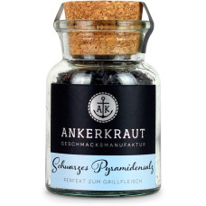 Ankerkraut Schwarzes Pyramidensalz Grubengold, Gewürz(grob, 75 g, Korkenglas)