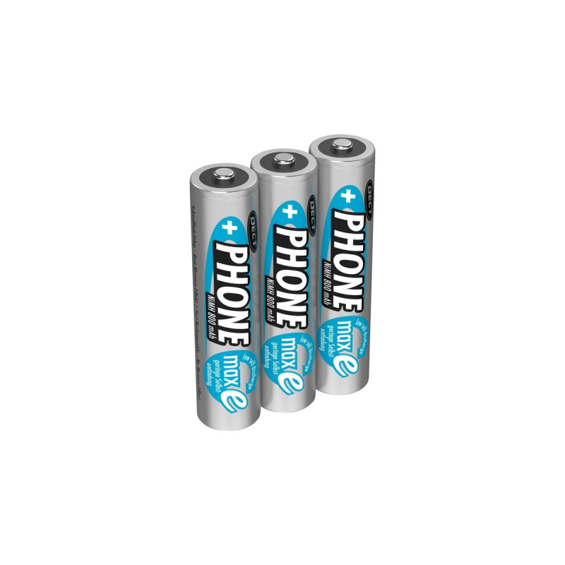 Ansmann 800mAh DECT, Akku(silber, 3x AAA (Micro))