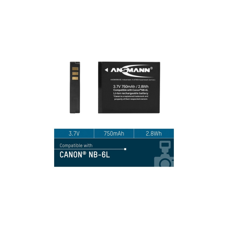 Ansmann A-Can NB 6 L, Kamera-Akku(entspricht Canon NB 6 L, Retail)