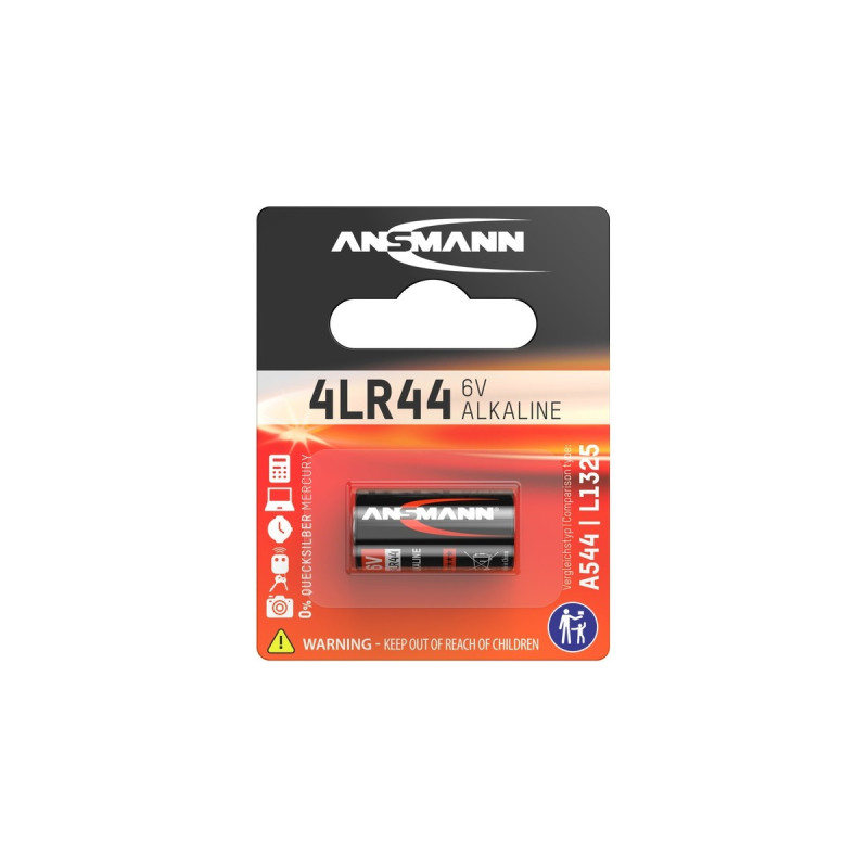 Ansmann Alkaline Knopfzelle 4LR44, Batterie