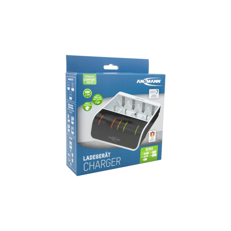 Ansmann Comfort Multi, Ladegerät(weiß/schwarz)
