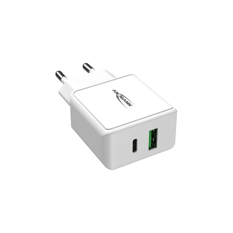 Ansmann Home Charger HC218PD, Ladegerät(weiß, Power Delivery & Quick Charge)