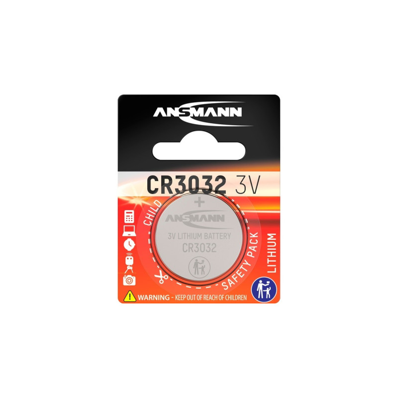 Ansmann Lithium Knopfzelle CR3032, Batterie(1 Stück)