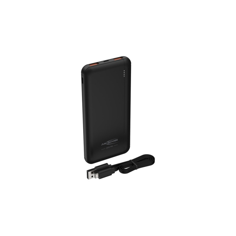 Ansmann Powerbank 10000 mAh PB320PD(schwarz, 10.000 mAh, PD, Quick Charge 3.0)
