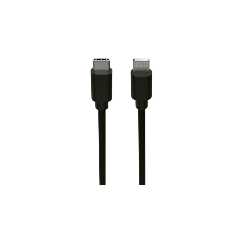 Lightning Stecker(schwarz, 1,2 Meter, Laden mit bis zu 60 Watt)