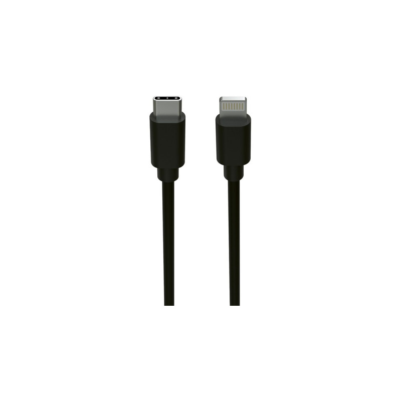 Lightning Stecker(schwarz, 2 Meter, Laden mit bis zu 60 Watt)