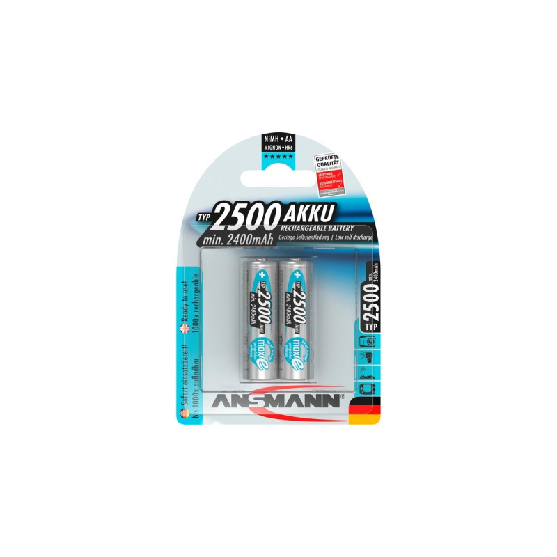 Ansmann maxE 2500mAh NiMh, Akku(silber)