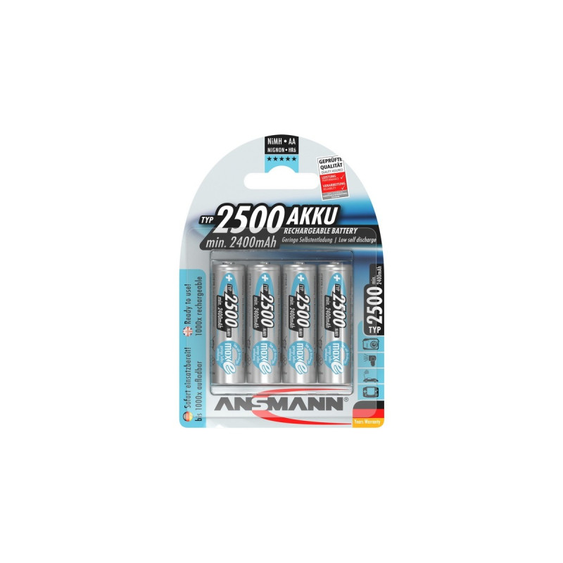 Ansmann maxE 2500mAh NiMh, Akku(silber)