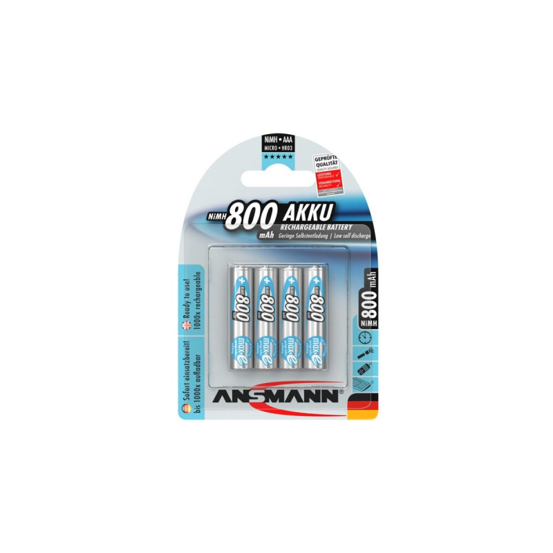 Ansmann maxE 800mAh NiMh, Akku(silber)