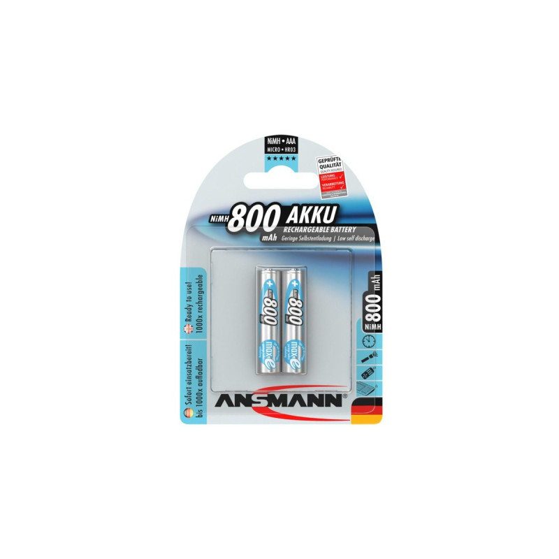 Ansmann maxE 800mAh NiMh, Akku(silber)