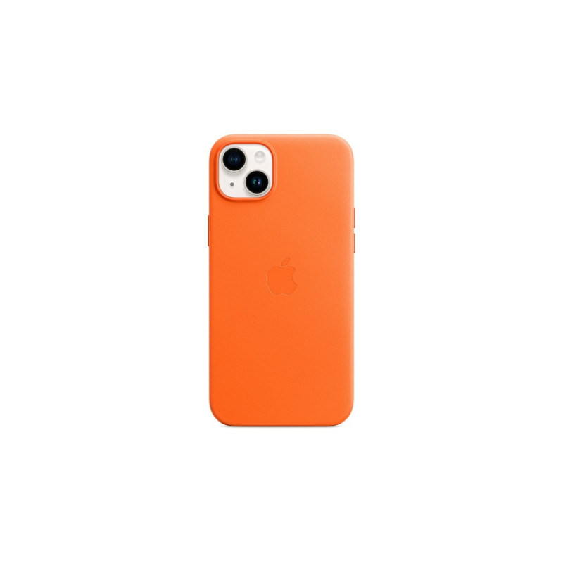 Apple Leder Case mit MagSafe, Handyhülle(orange, iPhone 14 Plus)