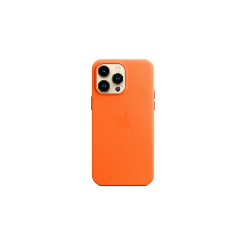 Apple Leder Case mit MagSafe, Handyhülle(orange, iPhone 14 Pro Max)