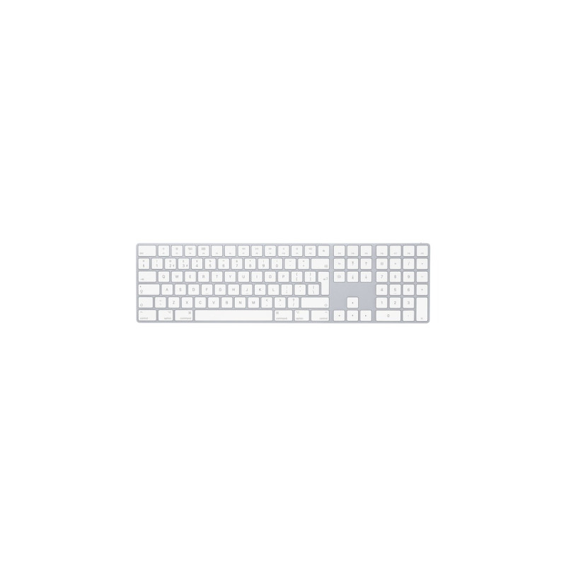 Apple Magic Keyboard mit Ziffernblock, Tastatur(silber/weiß, UK-Layout, Rubberdome)