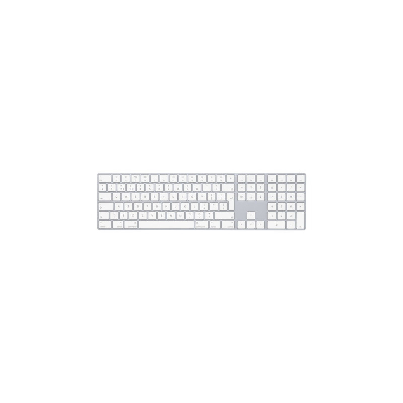 Apple Magic Keyboard mit Ziffernblock, Tastatur(silber/weiß, UK-Layout, Rubberdome)