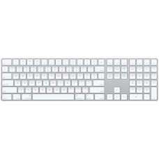 Apple Magic Keyboard mit Ziffernblock, Tastatur(silber/weiß, US-Layout, Rubberdome)