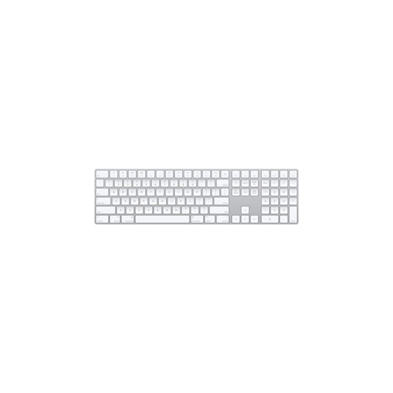 Apple Magic Keyboard mit Ziffernblock, Tastatur(silber/weiß, US-Layout, Rubberdome)
