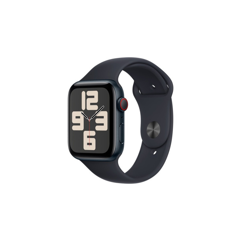 Apple Watch SE (2023), Smartwatch(dunkelblau/dunkelblau, 44 mm, Sportarmband, Aluminium, Cellular)