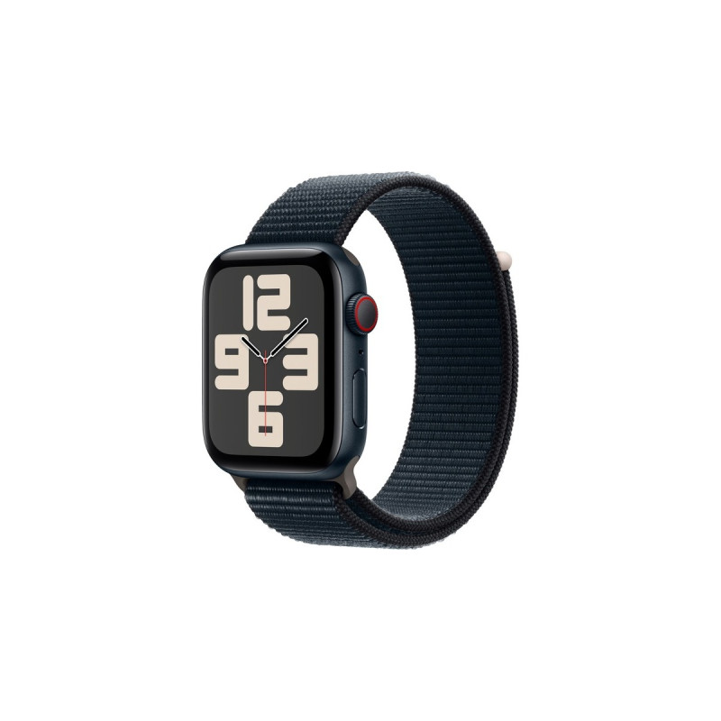 Apple Watch SE (2023), Smartwatch(dunkelblau/dunkelblau, 44 mm, Sport Loop, Aluminium, Cellular)