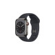 Apple Watch Series 8, Smartwatch(graphit, 41 mm, Sportarmband, Edelstahl-Gehäuse, LTE)