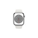 Apple Watch Series 8, Smartwatch(silber, 45 mm, Sportarmband, Edelstahl-Gehäuse, LTE)