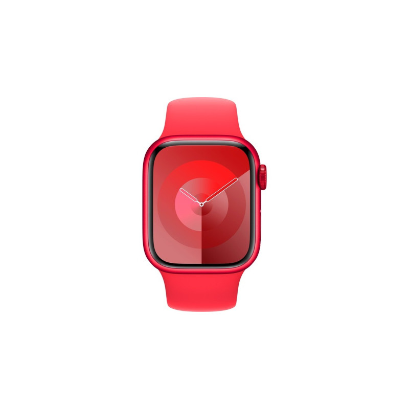 Apple Watch Series 9, Smartwatch(rot/rot, Aluminium, 41 mm, Sportarmband, Cellular)