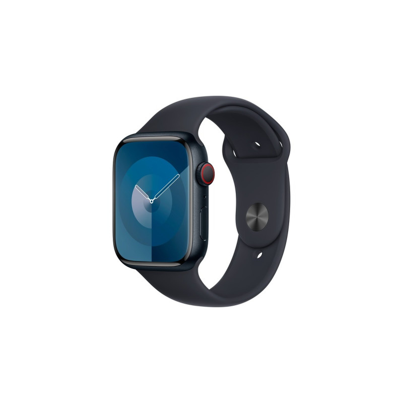 Apple Watch Series 9, Smartwatch(dunkelblau/dunkelblau, Aluminium, 45 mm, Sportarmband, Cellular)