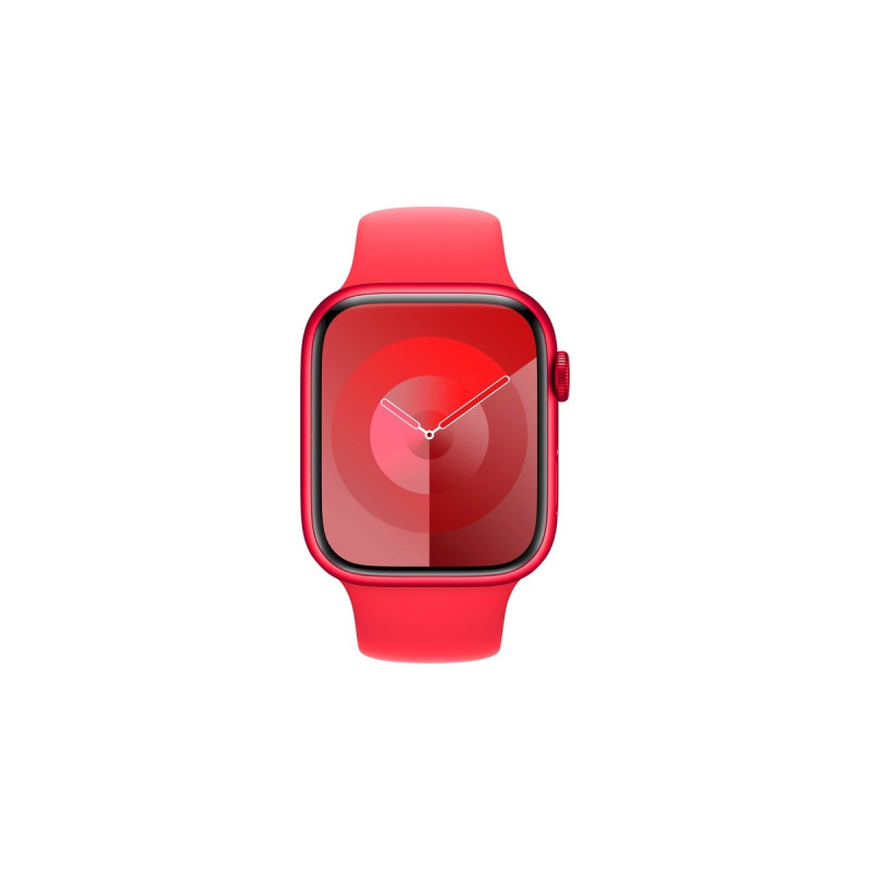 Apple Watch Series 9, Smartwatch(rot/rot, Aluminium, 45 mm, Sportarmband, Cellular)