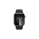 Apple Watch Series 9, Smartwatch(graphit/dunkelblau, Edelstahl, 41 mm, Sportarmband, Cellular)