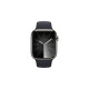 Apple Watch Series 9, Smartwatch(graphit/schwarz, Edelstahl, 45 mm, Sportarmband, Cellular)