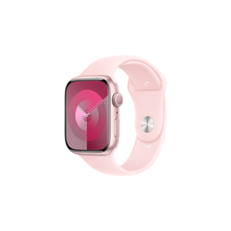 Apple Watch Series 9, Smartwatch(rosa/rosé, Aluminium, 45 mm, Sportarmband)
