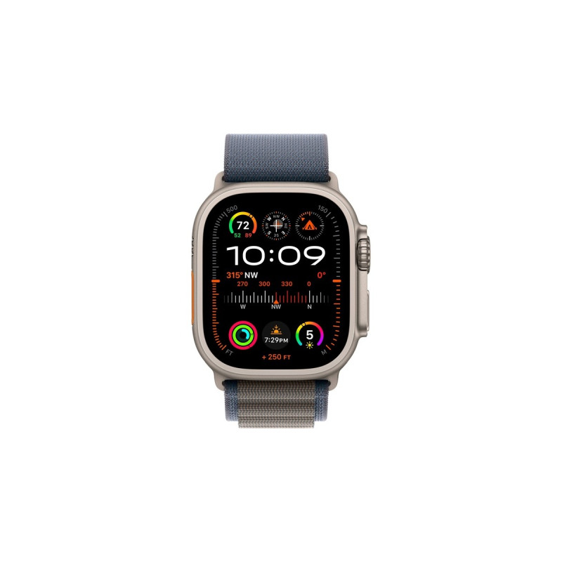 Apple Watch Ultra 2, Smartwatch(dunkelblaugrau, 49 mm, Alpine Loop, Titangehäuse, Cellular)