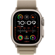 Apple Watch Ultra 2, Smartwatch(olivgrün, 49 mm, Alpine Loop, Titangehäuse, Cellular)