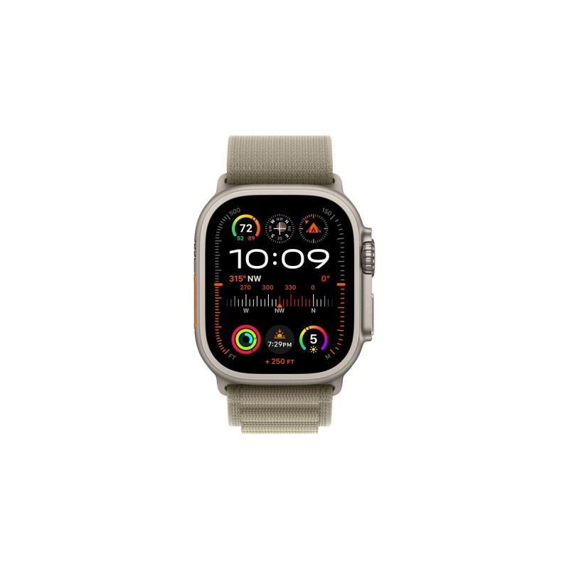 Apple Watch Ultra 2, Smartwatch(olivgrün, 49 mm, Alpine Loop, Titangehäuse, Cellular)
