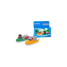 Aquaplay Container- & Transportboot, Spielfahrzeug(mehrfarbig, Inkl. 2 Spielfiguren)